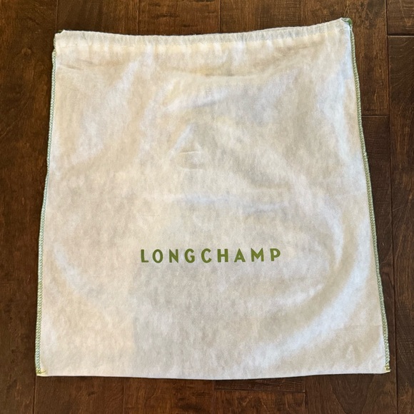 Longchamp Large White with Green Logo Dust Bag - Picture 1 of 6